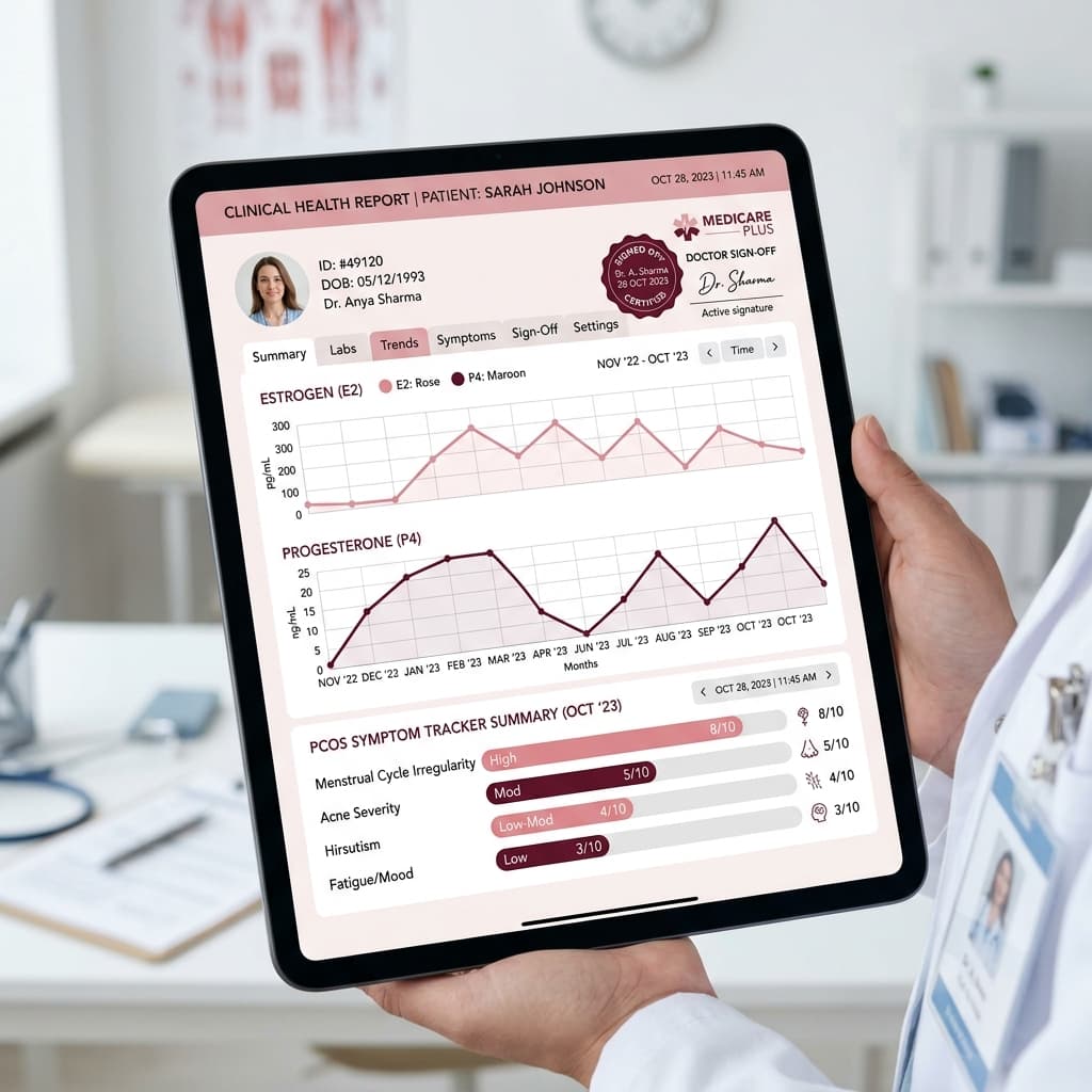 Instant Clinical Data PDF Report Interface Preview